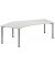 Schreibtisch Flex, manuell höhenverstellbar, 68-80cm (H), Freiform, grau / silber