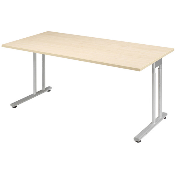 4083933159850 - Schreibtisch Flex S-617103-AS manuell höhenverstellbar 68-82cm (H) rechteckig ahorn silber 4083933159850 Geramöbel 4083933159850 - Schreibtisch Flex S-617103-AS manuell höhenverstellbar 68-82cm (H) rechteckig ahorn silber 4083933159850 Geramöbel