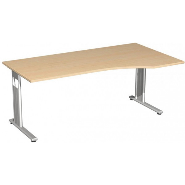 4016058877828 - Schreibtisch Flex S-617305-AS manuell höhenverstellbar 68-82cm (H) Freiform ahorn 4016058877828 Geramöbel 4016058877828 - Schreibtisch Flex S-617305-AS manuell höhenverstellbar 68-82cm (H) Freiform ahorn 4016058877828 Geramöbel