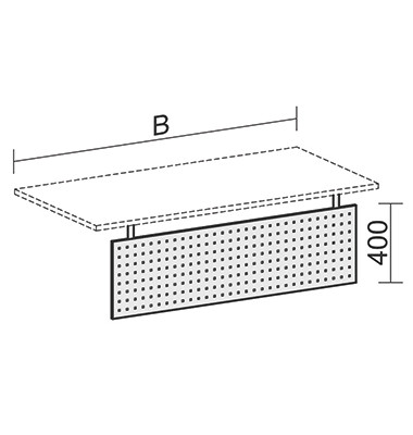 Sichtblende 617603si silber rechteckig 160x40 cm (BxH) gelocht