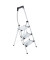 Klapptritt 4303-301 K100 TopLine, 1x 3 Stufen, silber, Aluminium