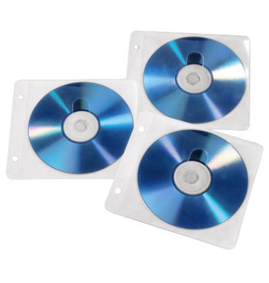 CD-/DVD-Hülle PP abheftbar FL/WE f.2 CDs/DVDs