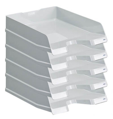 Briefablage Viva 10275-11 A4 / C4 grau-hochglänzend Kunststoff stapelbar