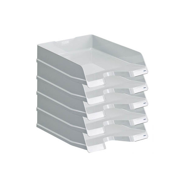 4012473990609 - Briefablage Viva 10275-11 A4   C4 grau-hochglänzend Kunststoff stapelbar 4012473990609 5 Stück