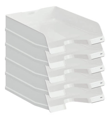 Briefablage VIVA 10275-12, A4/C4, wei&szlig;-hochgl&auml;nzend, Polystyrol stapelbar