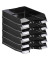 Briefablage Viva 10275-13 A4 / C4 schwarz-hochglänzend Kunststoff stapelbar
