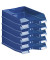 Briefablage Viva 10275-14 A4 / C4 blau-hochglänzend Kunststoff stapelbar