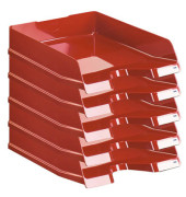 Briefablage Viva 10275-17 A4 / C4 rot-hochglänzend Kunststoff stapelbar