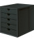 Schubladenbox System-Box Karma 14508-13 schwarz/schwarz 5 Schubladen geschlossen