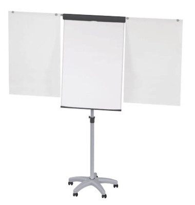 Flipchart MAULstandard, 63726 82, 66x97cm (BxH), grau, mit Rollen, mit 2 Seitenarmen