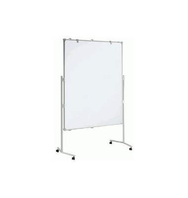 Moderationstafel Whiteboard weiß 150x120cm Rollen