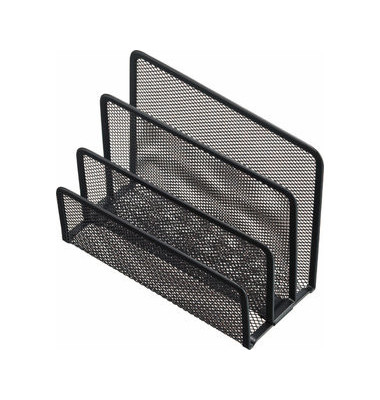 Briefständer Mesh H25183-95 schwarz Metall 3 Fächer