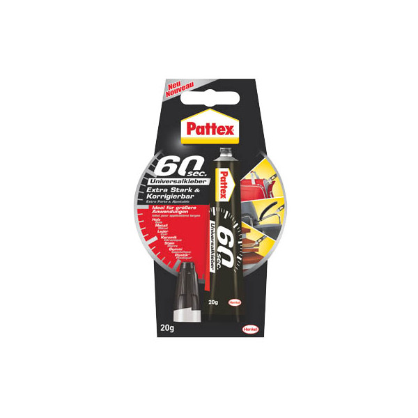 4015000433686 - 60sec Universalkleber 20 g Tube klar & farblos Universalkleber - Pattex