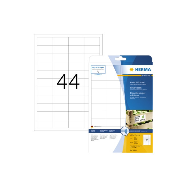 4008705109147 - Etiketten Special Power 10914 weiß 483x254mm (BxH) extrem starkt haftend 4008705109147 10914 25 Blatt