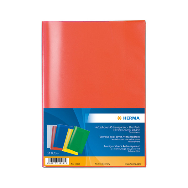 4008705199919 - Heftschoner 19991 Folie A5 farbig sortiert transparent 4008705199919 10 Stück