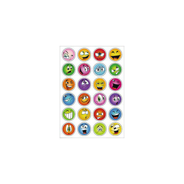10 Stück Herma Belohnungssticker, beglimmert bunt Smilies 4008705033596 Herma 48 Stück