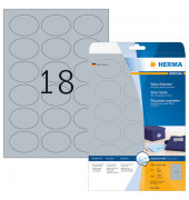 Etiketten 58,4x42,3mm oval Folie si A4 450 Et 25Bl 18Et Bl LaserCopy