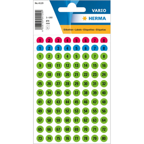 4008705709996 - Zahlen 8mm 1-160 Papier fsort sw 6Bl 1Pack 4008705709996 10 Beutel 4008705709996 - Zahlen 8mm 1-160 Papier fsort sw 6Bl 1Pack 4008705709996 10 Beutel