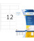 Etikett 97x42,3mm deckend ws A4 300Et 25Bl 12Et Bl LaserInkCopy