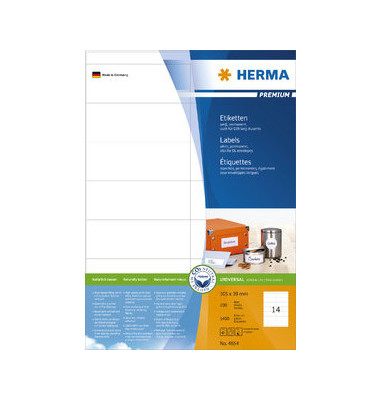 Etiketten Premium 4654, weiß 105x39mm, rechteckig, 