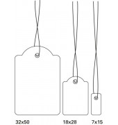 Hängeetikett 7x15mm Faden weiss 1