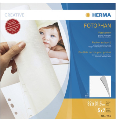 Fotokarton weiss 320x315 mm 5Bl