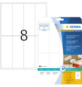 Etikett 50x142mm Warnhinweis weiss A4 200Et 25Bl 8Et Bl LaserInkCopy