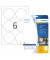 Schilder 85mm rund Folie weiss A4 150Et 25Bl 6Et Bl LaserCopy