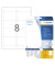 Namensschilder 90x60mm perfor. A4 weiss 200Et 25Bl 8Et Bl LaserCopy