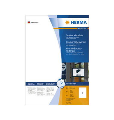 Folienetiketten Special 9501, wei&szlig;, 210x297mm (BxH), rechteckig