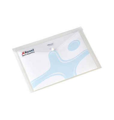 Dokumententasche Active Folder 16129WH, A4 quer, transparent farblos, Polypropylen (PP), Druckknopfverschluss