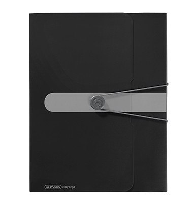 Heftbox easy orga 11206117, A4 schwarz, 4cm Füllhöhe, Polypropylen (PP)