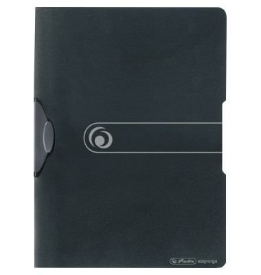 Klemmhefter easy orga to go 11217189, A4 schwarz, für ca. 30 Blatt, Polypropylen (PP)