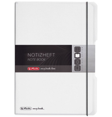 Notizbuch 11361425, Flex, transparent, A4, liniert+kariert, 80g, 80 Blatt / 160 Seiten