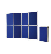 Pinnwand 1101016, 244x181cm, Filz + Filz (beidseitig), Aluminiumrahmen, blau + blau