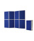 Pinnwand 1101016, 244x181cm, Filz + Filz (beidseitig), Aluminiumrahmen, blau + blau