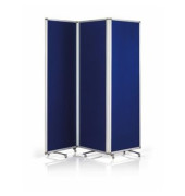 Pinnwand 1105303, 60x180cm, Filz + Filz (beidseitig), Aluminiumrahmen, blau + blau