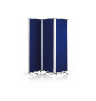 Pinnwand 1105303, 60x180cm, Filz + Filz (beidseitig), Aluminiumrahmen, blau + blau