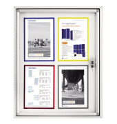 Schaukasten CC 1214000, 4xA4 (A2), silber, magnetisch