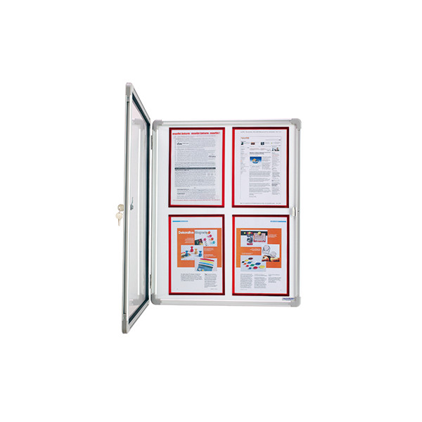 4013695017730 - Schaukasten SP 1215300 12 x A4 Metallrückwand weiß grau magnetisch 4013695017730 Magnetoplan 4013695017730 - Schaukasten SP 1215300 12 x A4 Metallrückwand weiß grau magnetisch 4013695017730 Magnetoplan