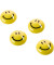 Haftmagnet Smiley, 16672, Rund, 30mm &Oslash;, gelb-schwarz, 50g