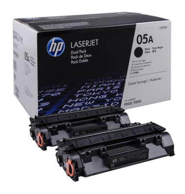 Toner CE505D (05A), schwarz, ca. 2x 2300 Seiten