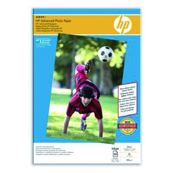 0882780349650 - Fotopapier Advanced Q8697A A3 für Inkjet 250g weiß hochglänzend einseitig bedruckbar 0882780349650 20 Blatt