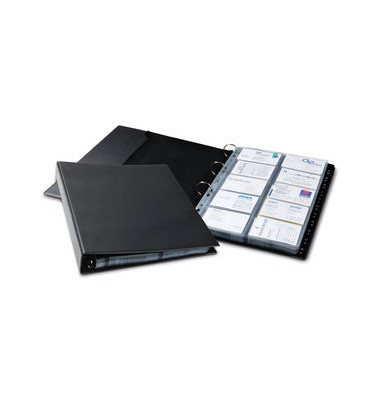 Visitenkartenringbuch ECONOMY schwarz A4 f.400 St