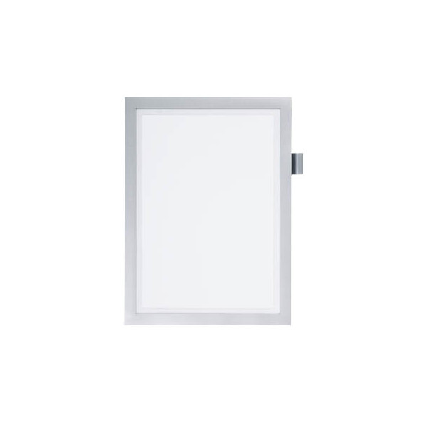 4005546407043 - DURABLE DURAFRAME® NOTE A4 Info-Rahmen Informationsrahmen ideal zum direkten Beschriften von Dokumenten und Aushängen Farbe metallic silber
