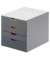 Schubladenbox Varicolor 7604-27 grau/bunt 4 Schubladen geschlossen