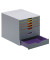 Schubladenbox Varicolor 7607-27 grau/bunt 7 Schubladen geschlossen
