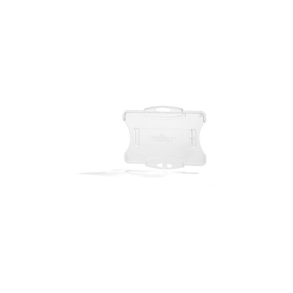 4005546807607 - Ausweishalter Durable für 1 Karte im Hoch- Querformat mit Befestigungslaschen B 92 x H 70 mm Polystyrol transparent 10 Stück