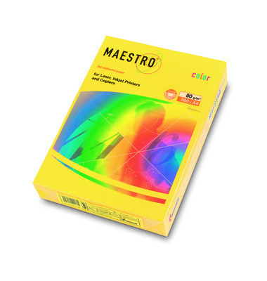 Kopierpapier Maestro Color 9417-SY40A80S sonnengelb A4 80g 