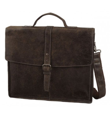 PRIDE&SOUL Businesstasche LUCKY, braun, Leder mit Schnallenverschluss